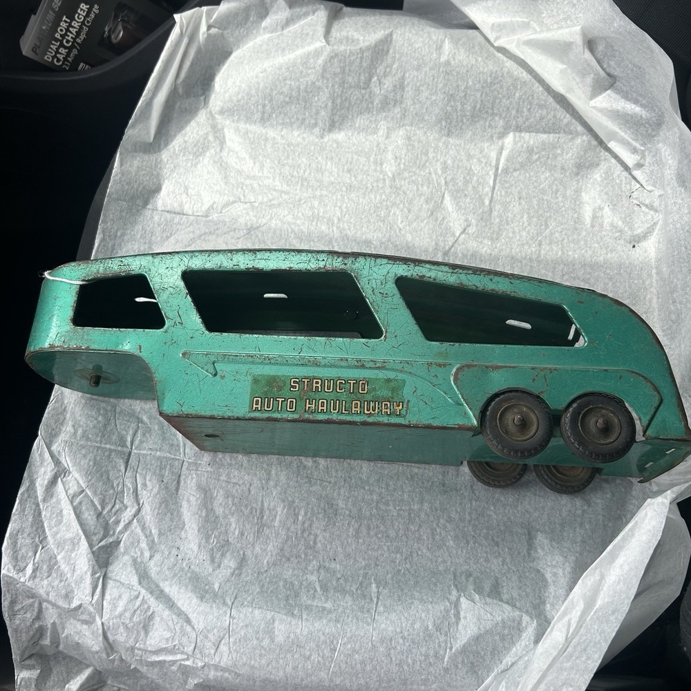 Vintage Structo Auto Haulaway Turquoise 1960s -  As Is / For Parts